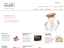 Tablet Screenshot of chloe-chocolat.com